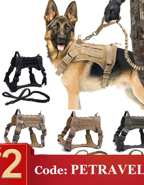 Load image into Gallery viewer, Tactical Dog Harnesses Pet Training Vest Dog Harness And Leash Set For Small Medium Big Dogs Walking Hunting Free Shipping Items
