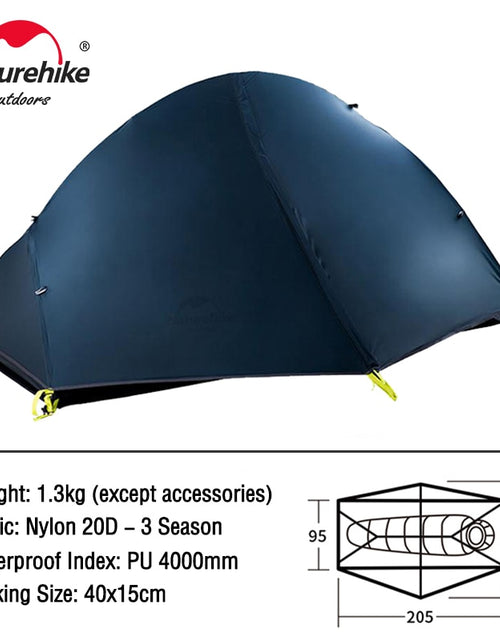 Load image into Gallery viewer, Naturehike Cycling Tent 1 Person Ultralight Backpacking Tent Double Layer Fishing Beach Tent Outdoor Travel Hiking Camping Tent
