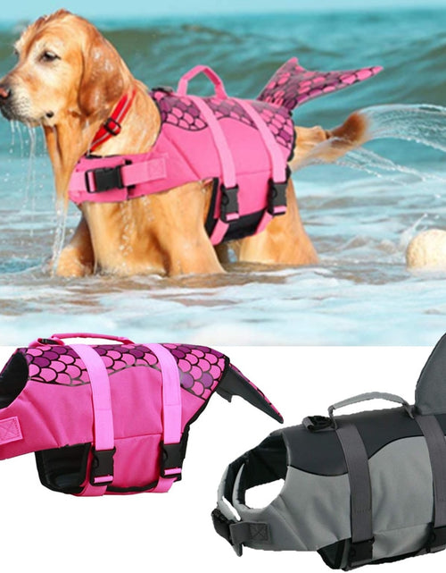 Load image into Gallery viewer, Dog Swimming Vest Pet Summer Safety Clothes Bulldog Life Vest Mermaid Shark Swimwear Dog Life Jacket Harness Pet Swimming Suit
