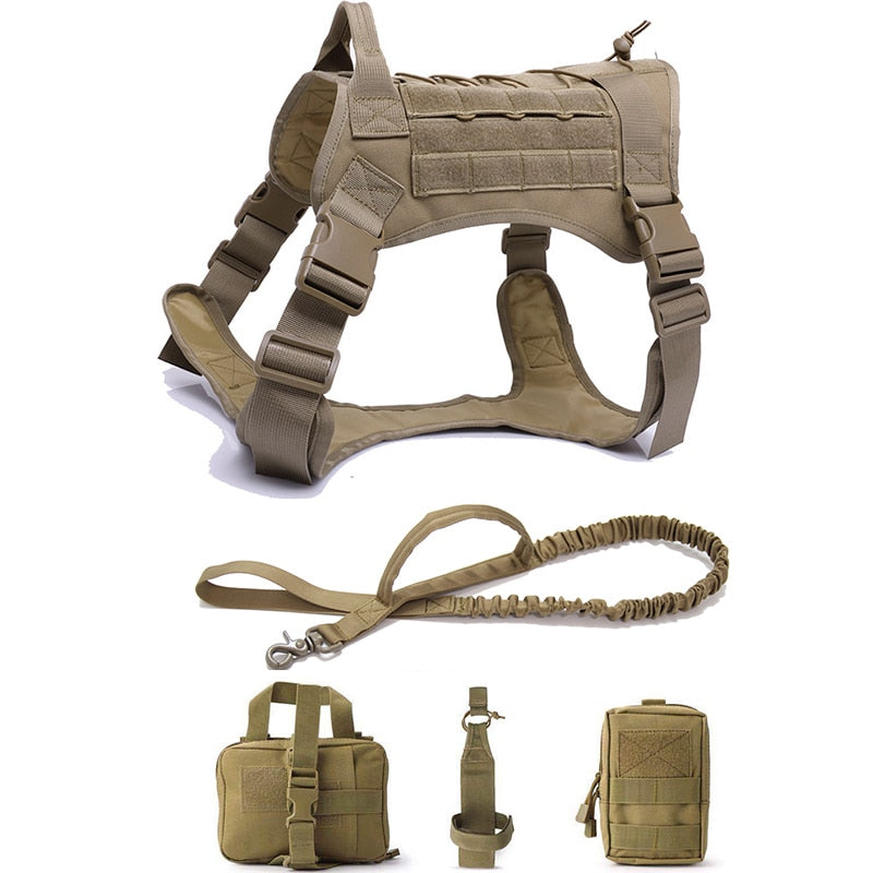 Tactical Dog Harnesses Pet Training Vest Dog Harness And Leash Set For Small Medium Big Dogs Walking Hunting Free Shipping Items