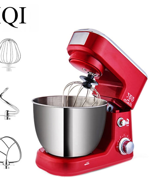 Load image into Gallery viewer, Electric Stand Food Mixer Whisk Egg Beater Stainless Steel Bowl Flour Knead Cake Bread Dough Blender Whipping Cream Chef Machine
