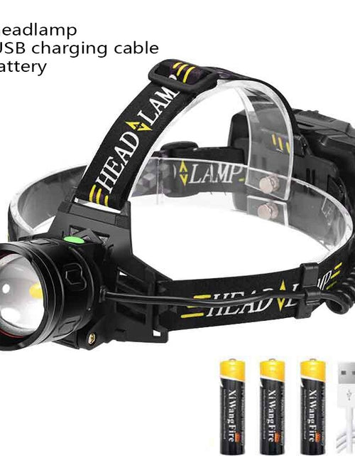 Load image into Gallery viewer, XHP70 Super Strong Headlamp LED Induction Zoom Headlight Type-C USB Rechargeable 3*18650 Battery Outdoor Camping Fishing lantern
