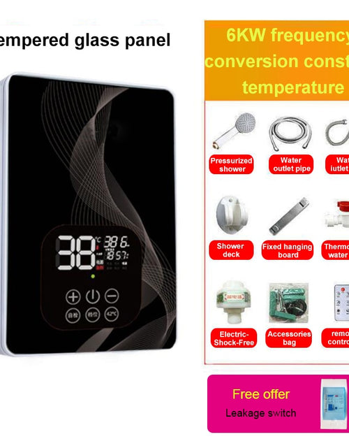 Load image into Gallery viewer, Instant Electric Tankless Hot Water Heater Remote Control Smart Touch Display Bathroom Instantaneous Heating Tap Shower Machine
