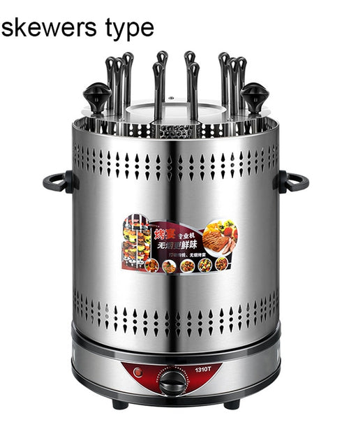 Load image into Gallery viewer, Revolving Vertical Electric Kebab Grill 6/8/10 Sticks Automatic Rotating Barbecue Smokeless BBQ Rotisserie Lamb Skewers Oven EU
