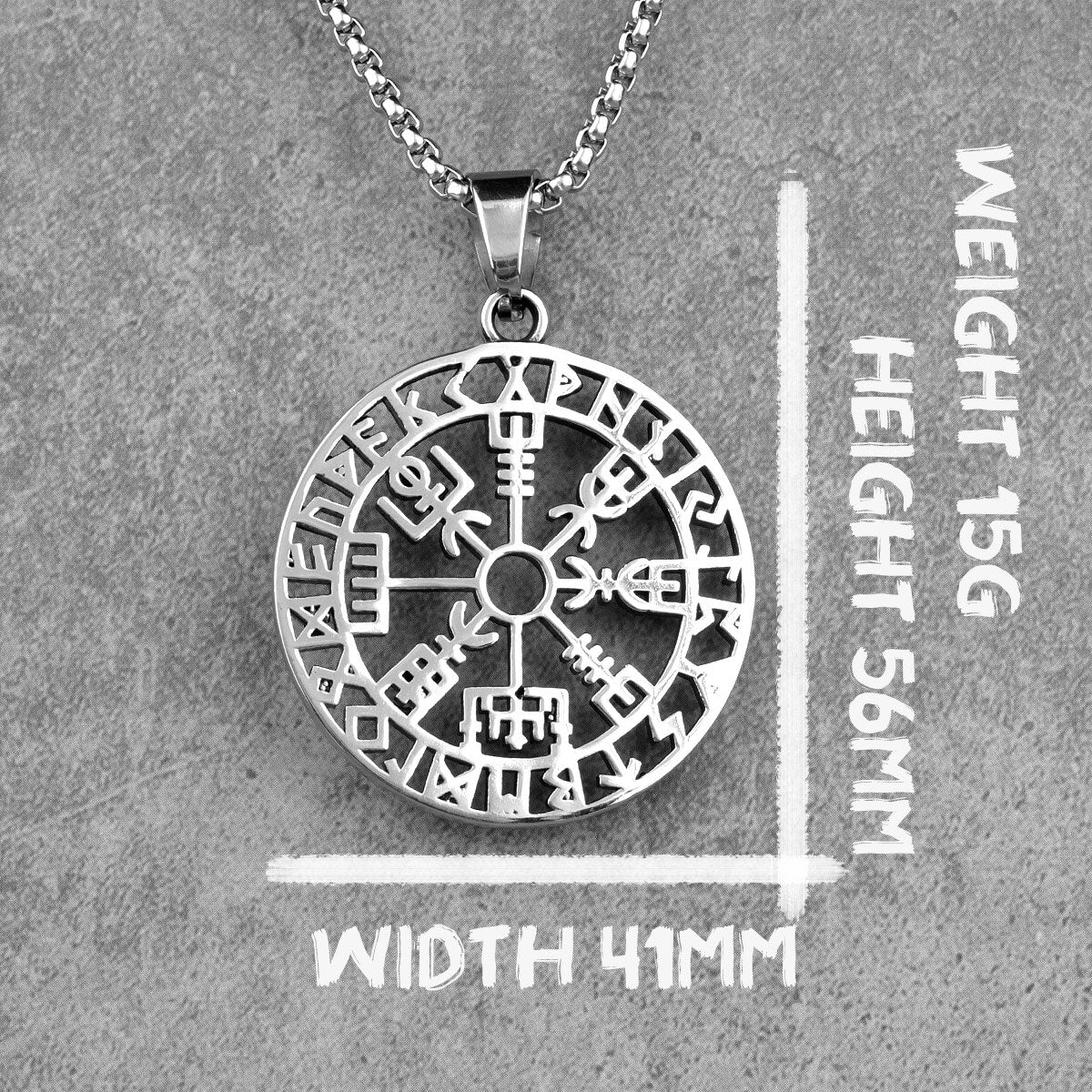 Stainless Steel Viking Pirate Odin Runes Men Necklaces Pendants Chain Punk for Boyfriend Male Jewelry Creativity Gift Wholesale