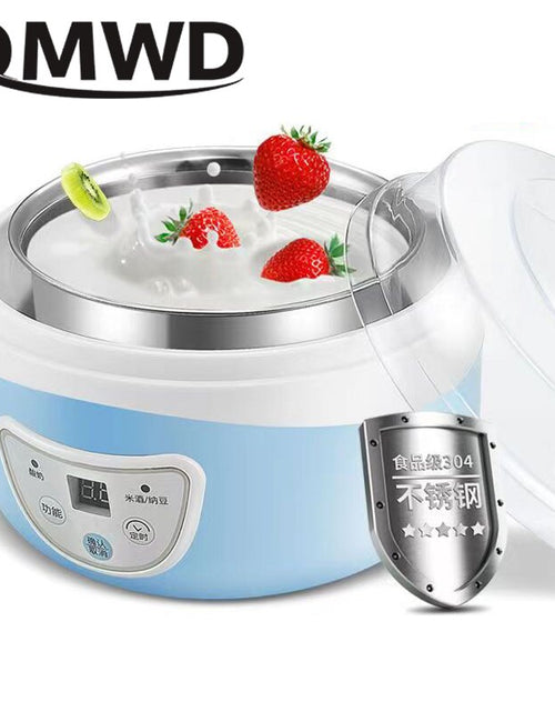 Load image into Gallery viewer, DMWD Multifunctional Electric Yogurt Maker Timing Natto Rice Wine Machine Automatic Yoghurt Fermenter With 4 Leben Glass Cups EU
