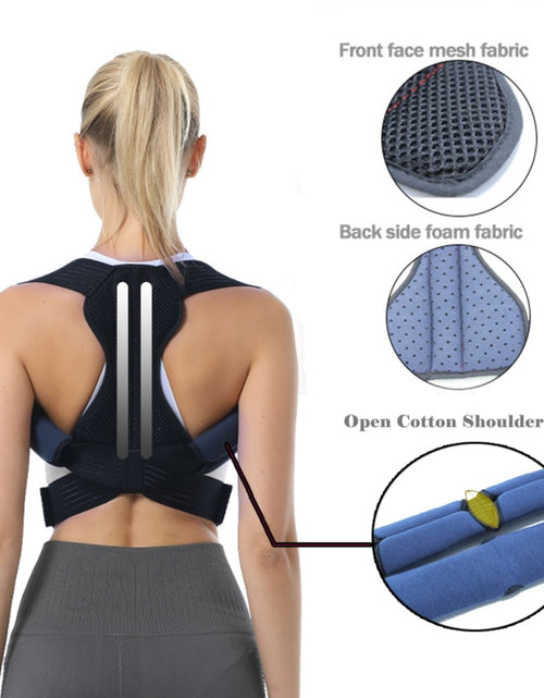 Load image into Gallery viewer, Men&amp;Women Posture Corrector Back Support Belt Clavicle Spine Lumbar Brace Corset Posture Correction Stop Slouching Back Trainer
