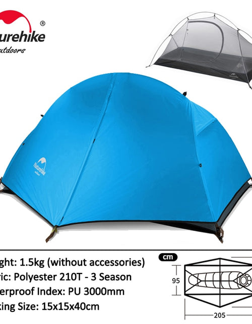 Load image into Gallery viewer, Naturehike Cycling Tent 1 Person Ultralight Backpacking Tent Double Layer Fishing Beach Tent Outdoor Travel Hiking Camping Tent
