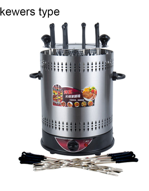 Load image into Gallery viewer, Revolving Vertical Electric Kebab Grill 6/8/10 Sticks Automatic Rotating Barbecue Smokeless BBQ Rotisserie Lamb Skewers Oven EU
