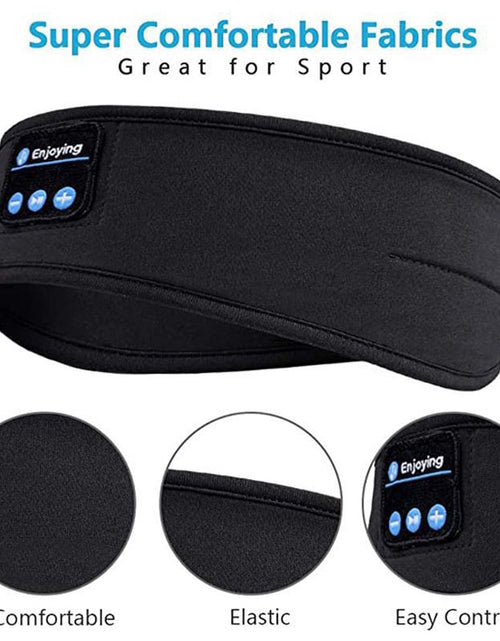 Load image into Gallery viewer, Sleep Mask Bluetooth Sleeping Headphones Headband Thin Soft Elastic Comfortable Wireless Music Headset Eye Mask For Side Sleeper
