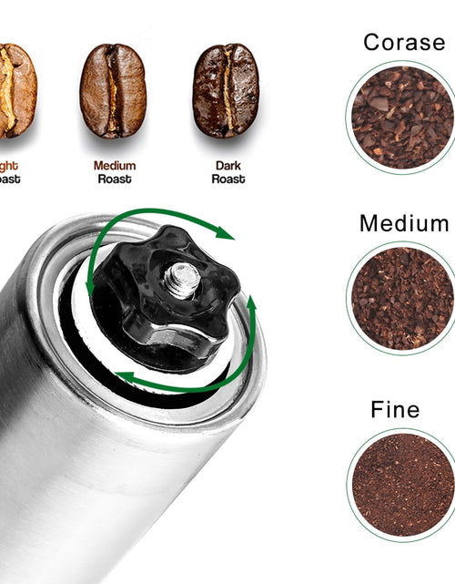 Load image into Gallery viewer, Manual Coffee Grinder Mini Stainless Steel Hand Handmade Coffee Bean Grinders Mill Foamer Kitchen Tool Coffee Accessories
